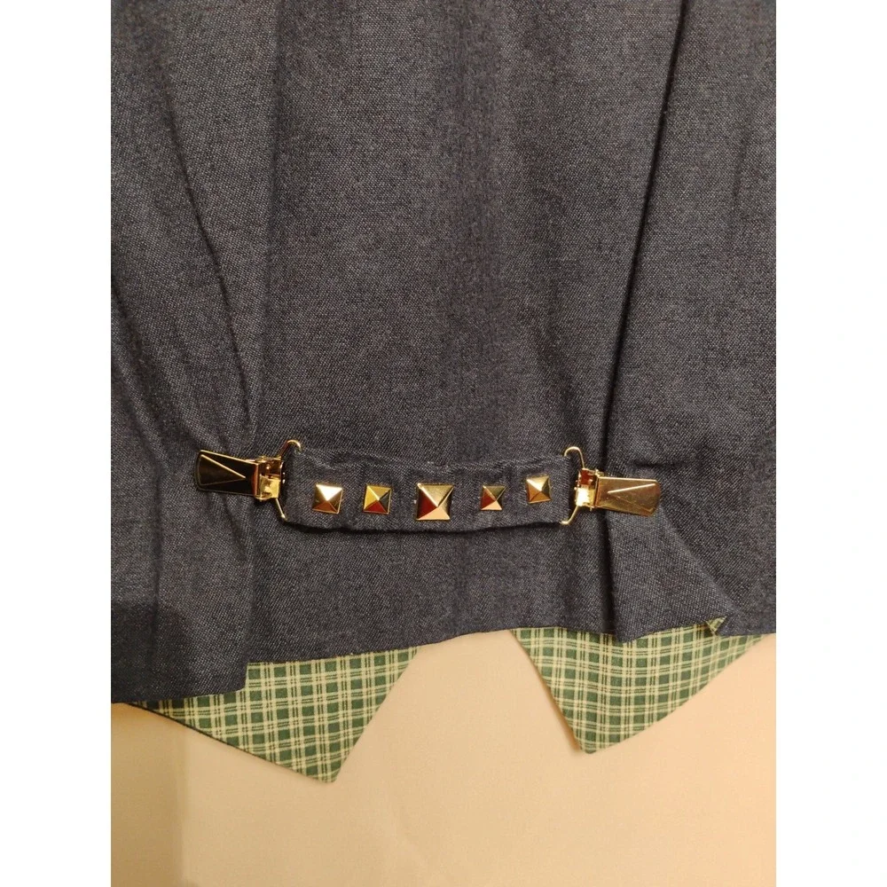 Brand New Handmade Women's MEDIUM M Denim Night‎ Moon Stars Town Church Vest